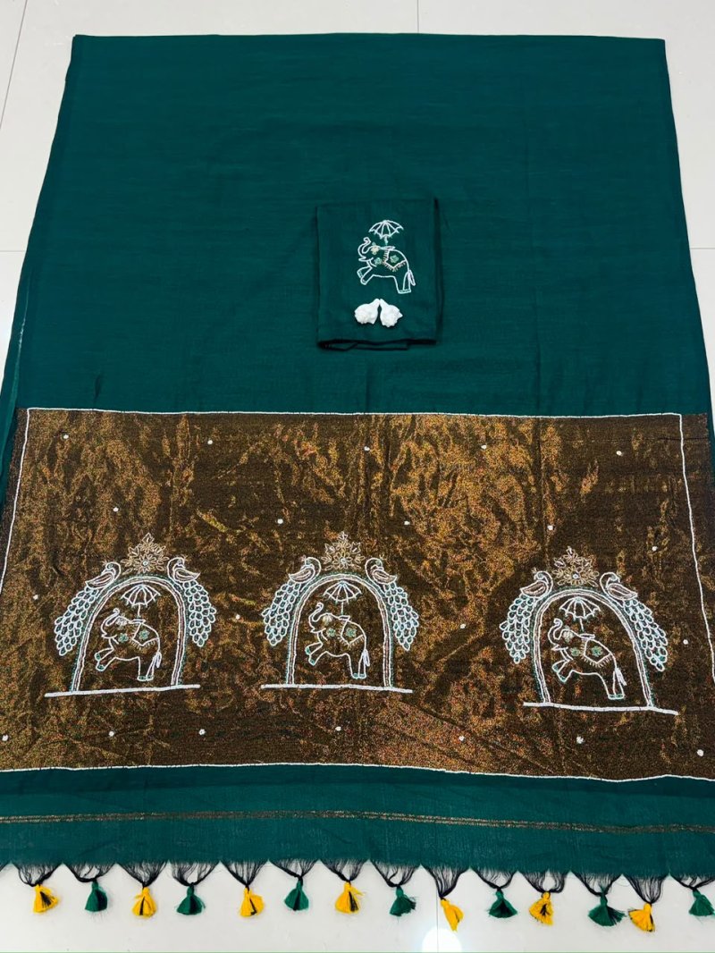 Tew Pure Handloom Cotton Lagadi Pattu Saree